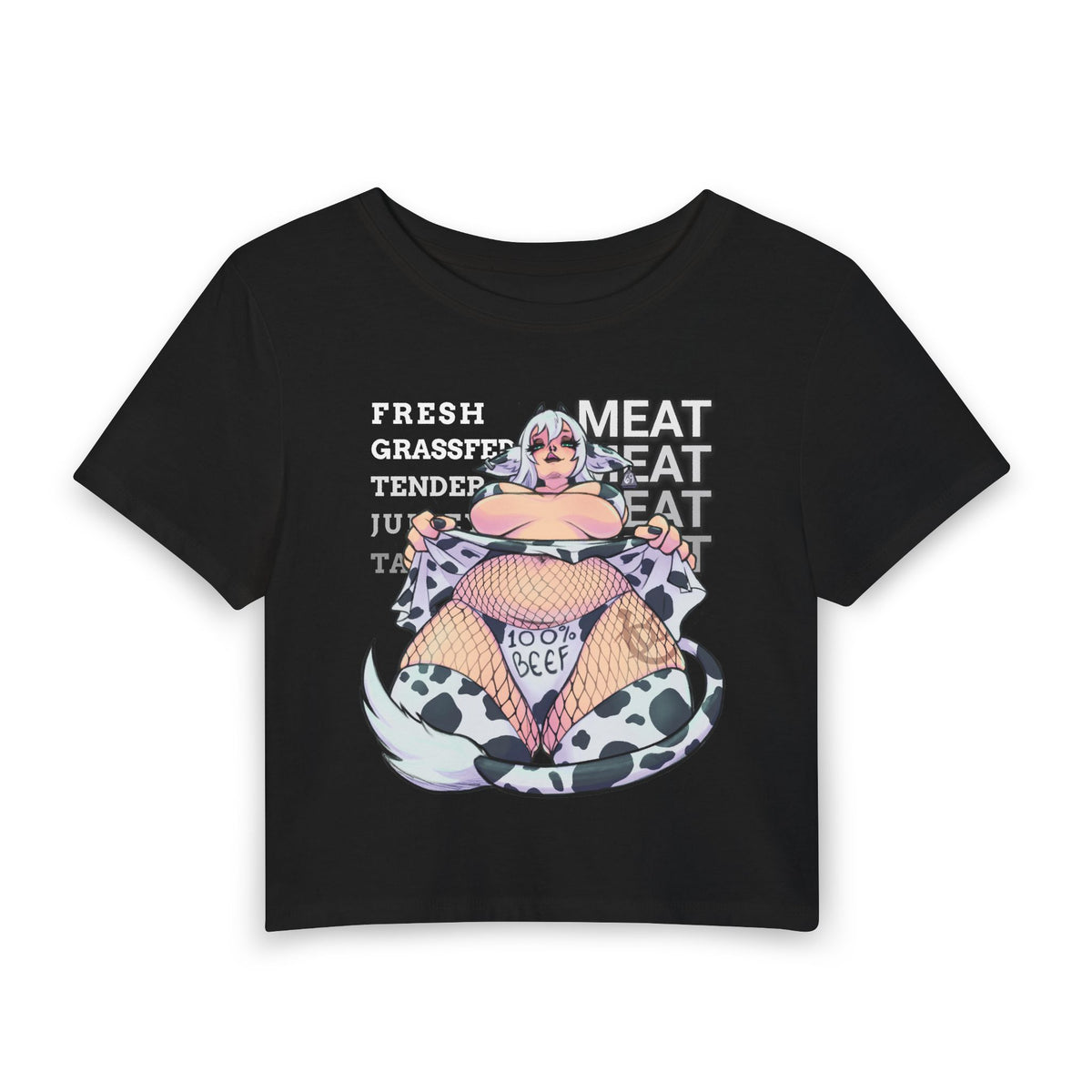 100% Beef Cropped Baby Tee