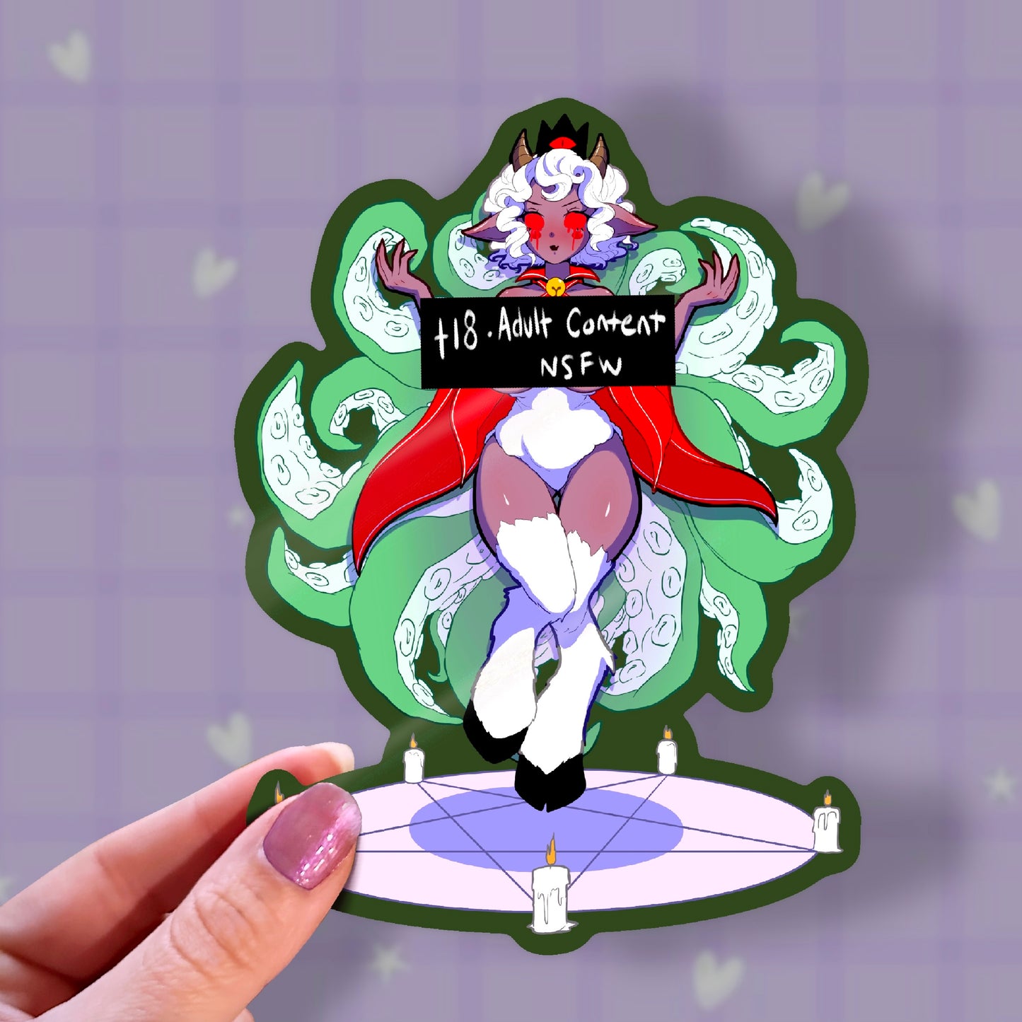Loveliest Lamb Vinyl Sticker NSFW