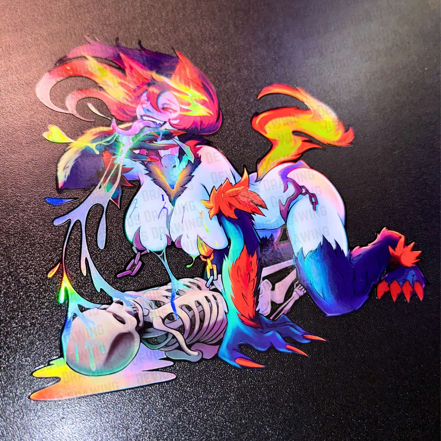 Sloppy Hound 6.5’’ Car Sticker Holographic