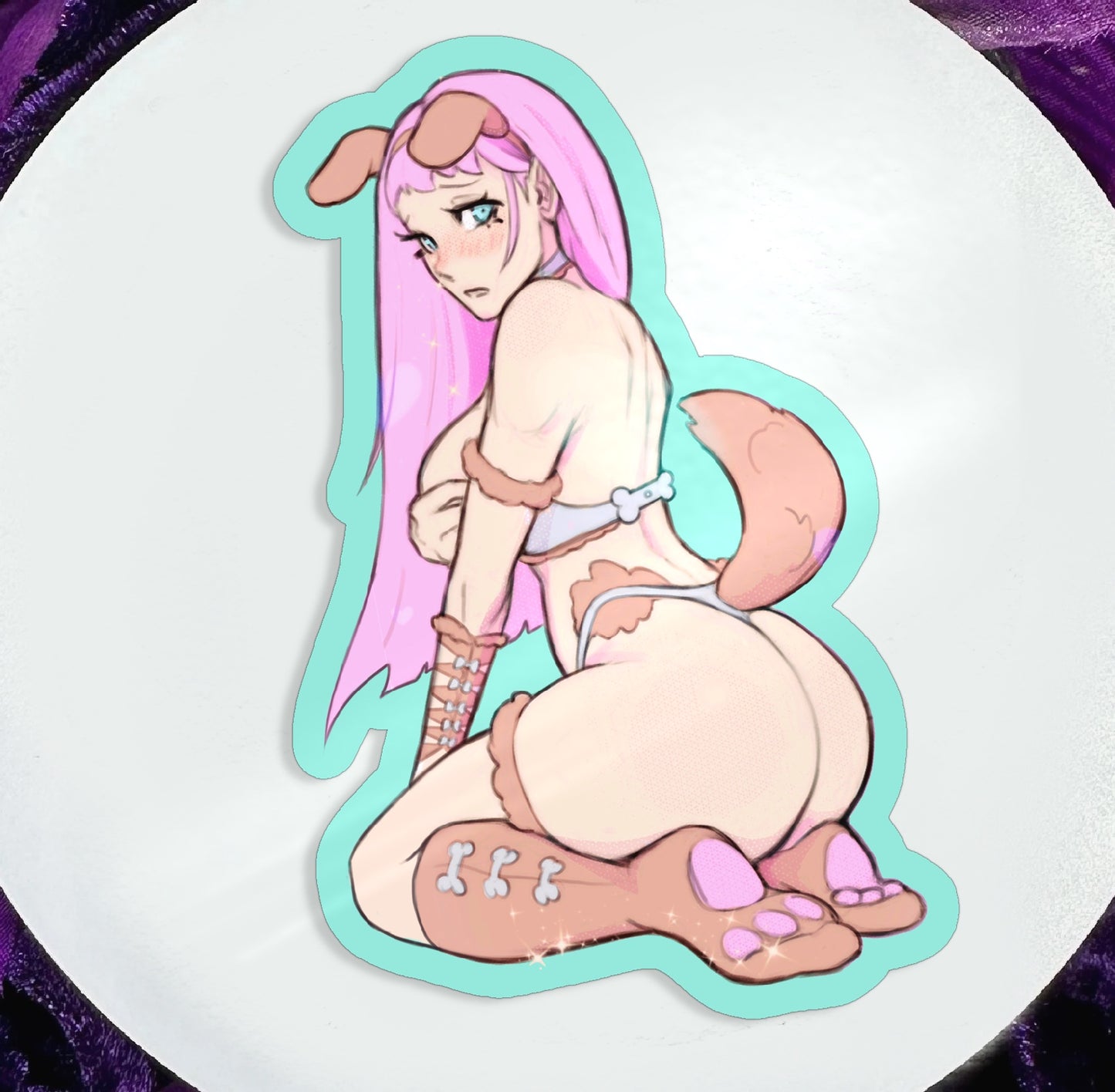 Dress Up Doggy Sticker
