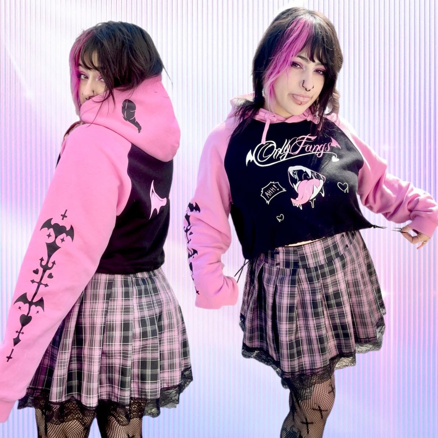 OnlyFangs Crop Top Hoodie
