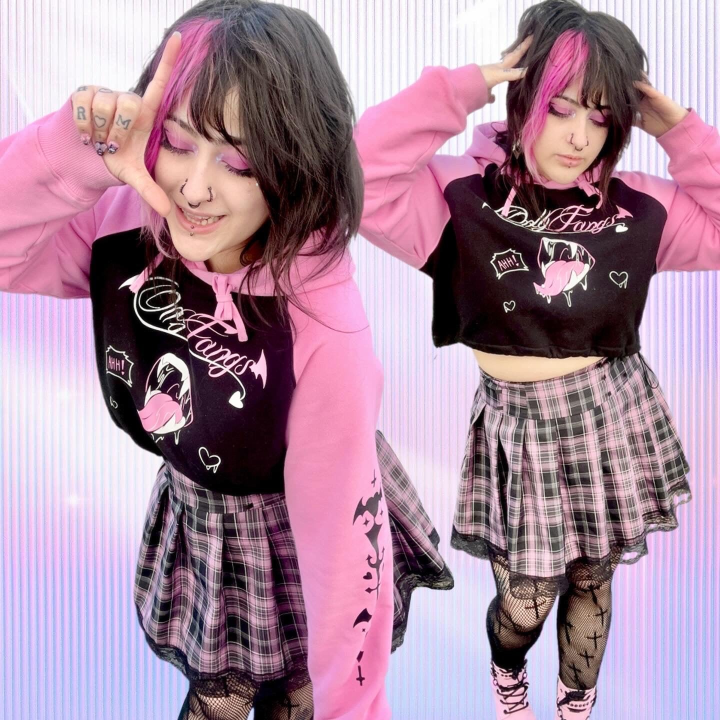 OnlyFangs Crop Top Hoodie