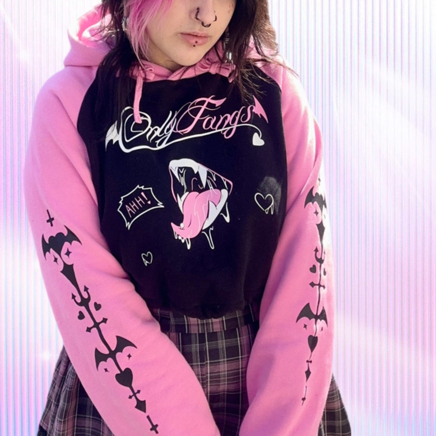 OnlyFangs Crop Top Hoodie