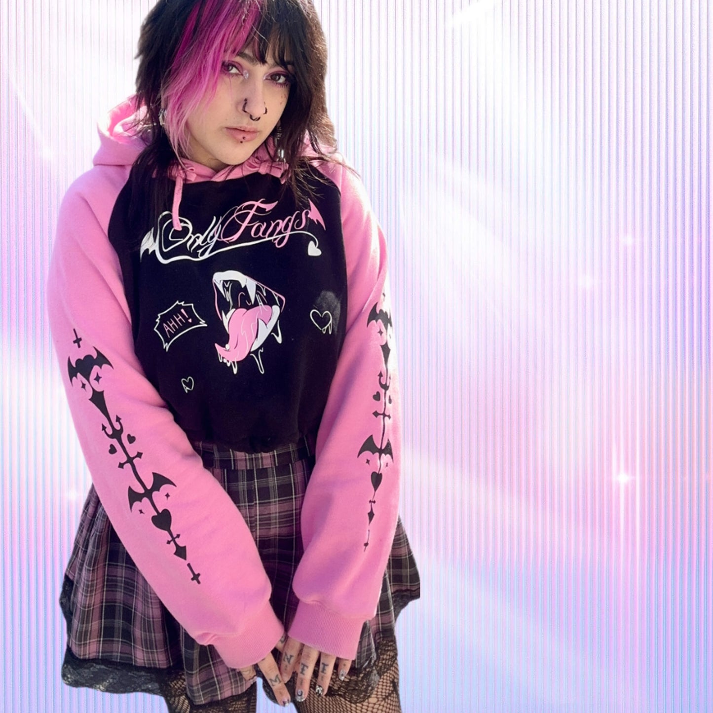 OnlyFangs Crop Top Hoodie