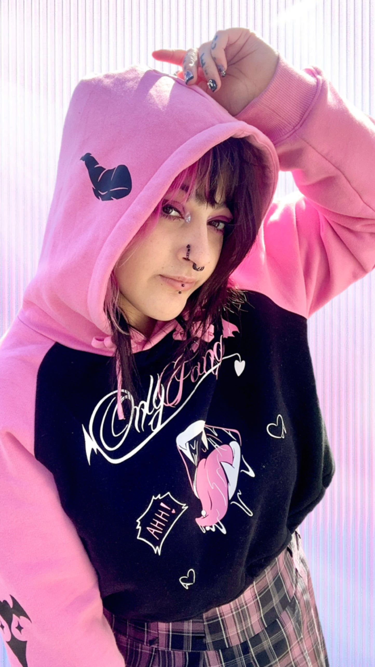 OnlyFangs Crop Top Hoodie