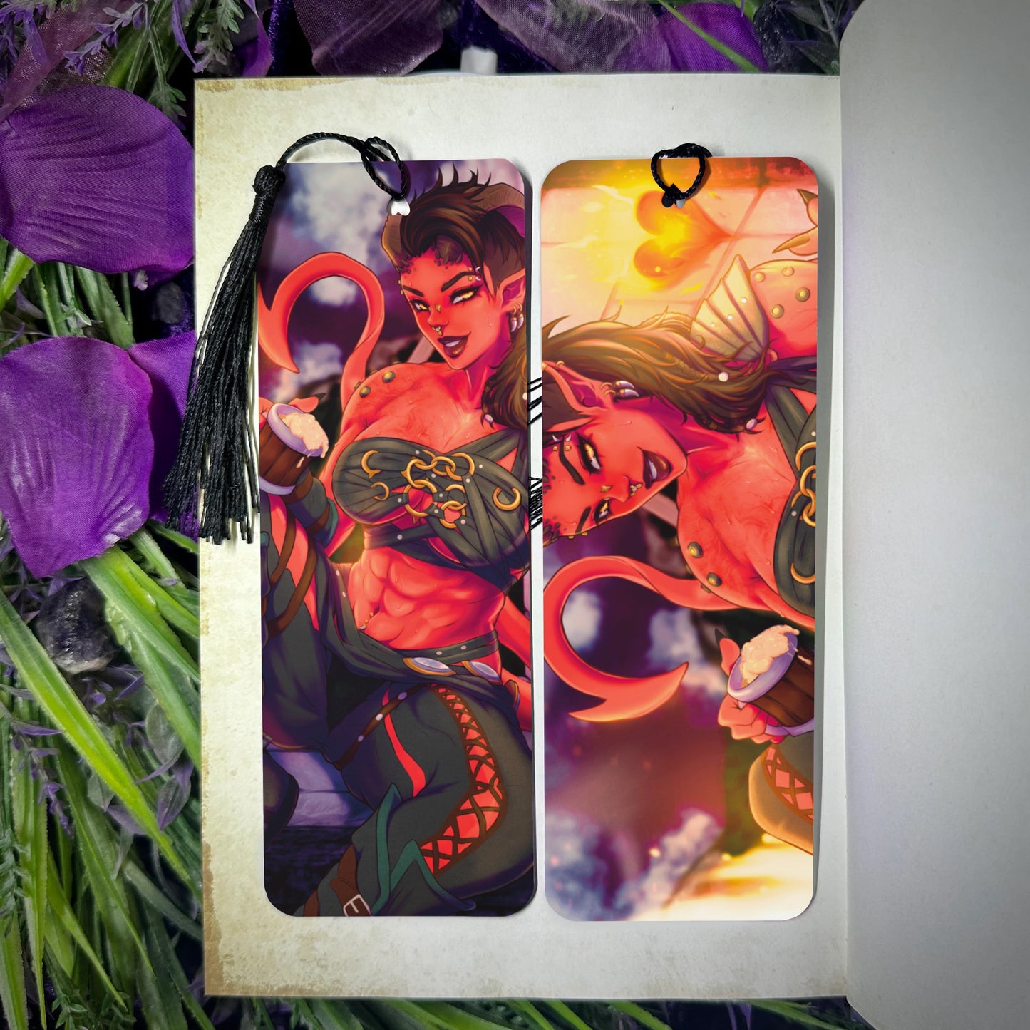 Fiery Tiefling Bookmark