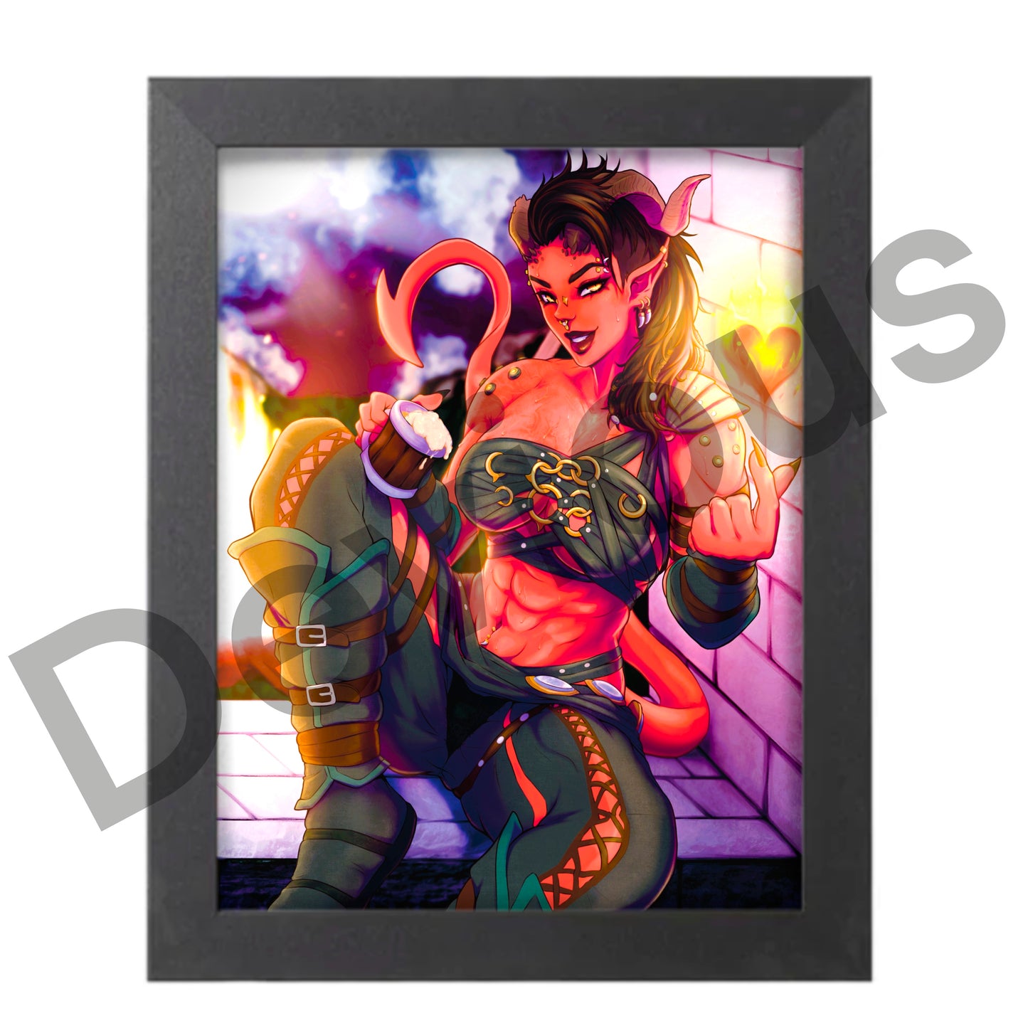 Fiery Tiefling Art Print