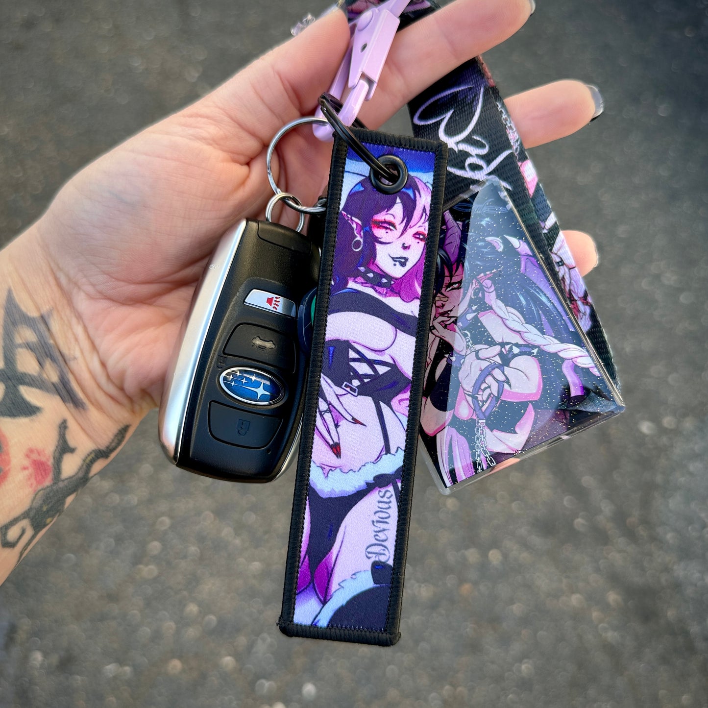 Devious DV Fabric Keychain