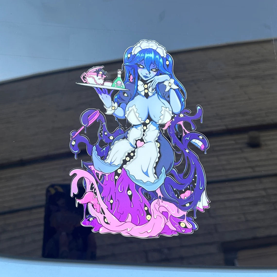 Tentacle Tease Holo 6.5’’ Holographic Car Sticker