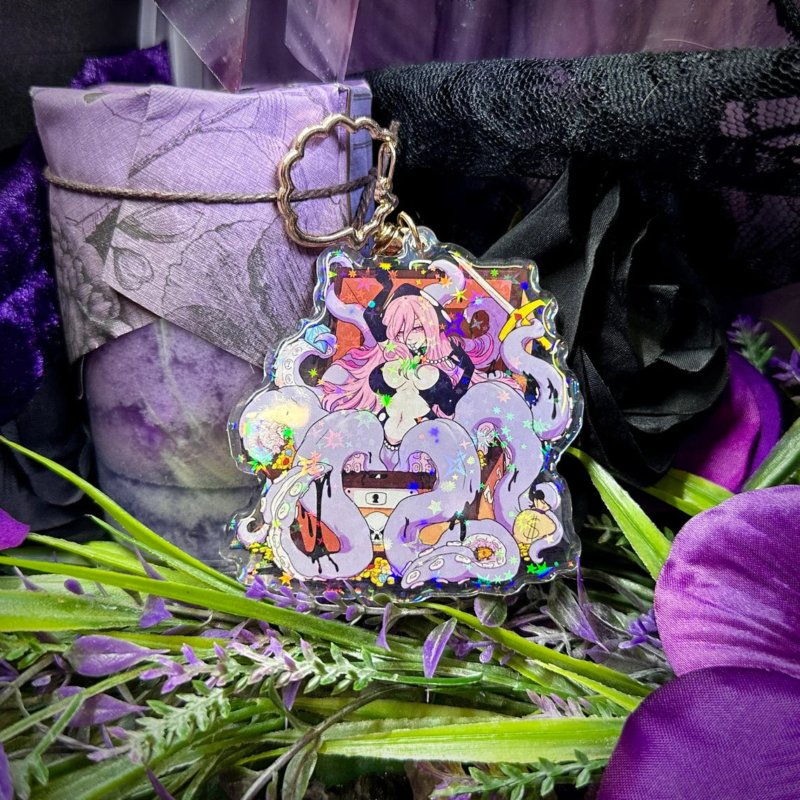 Chesty Treasure Holographic Charm