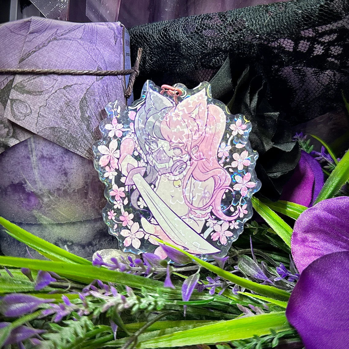 Sakura Samurai Holographic Charm