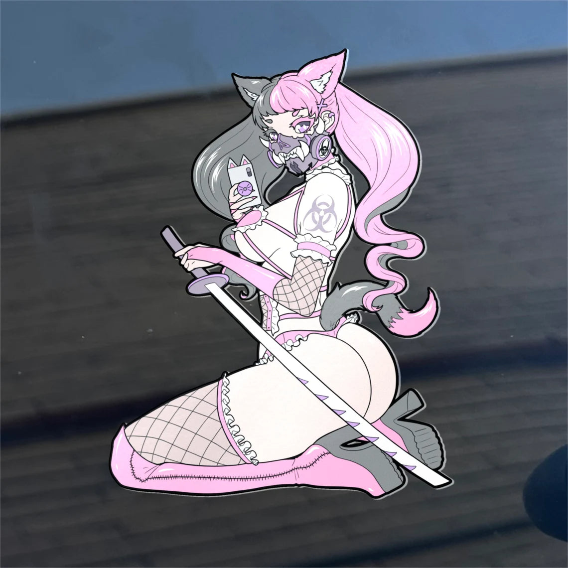Kawaii Samurai 6.5’’ Car Sticker