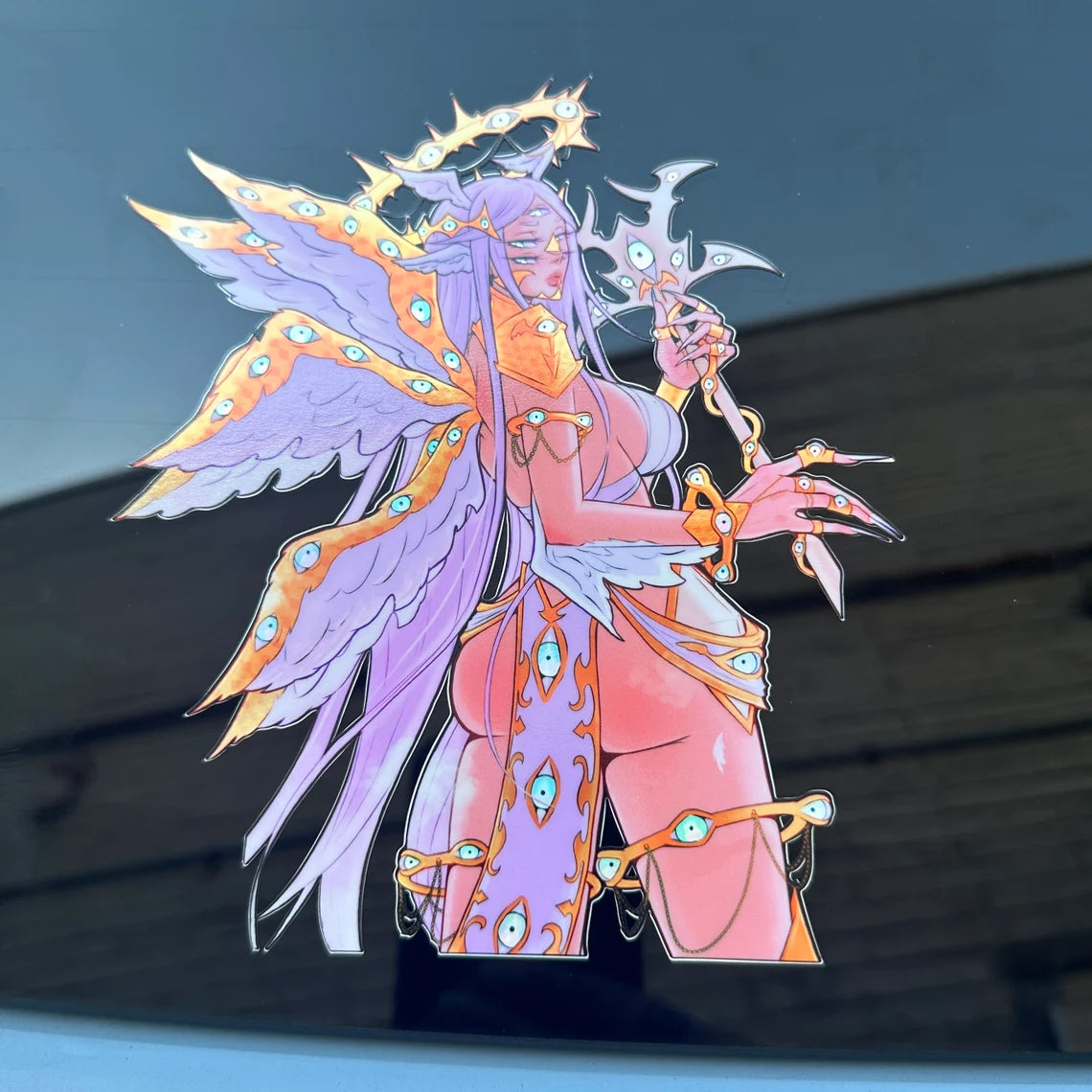 Eyes Above Holographic 6.5’’ Car Sticker