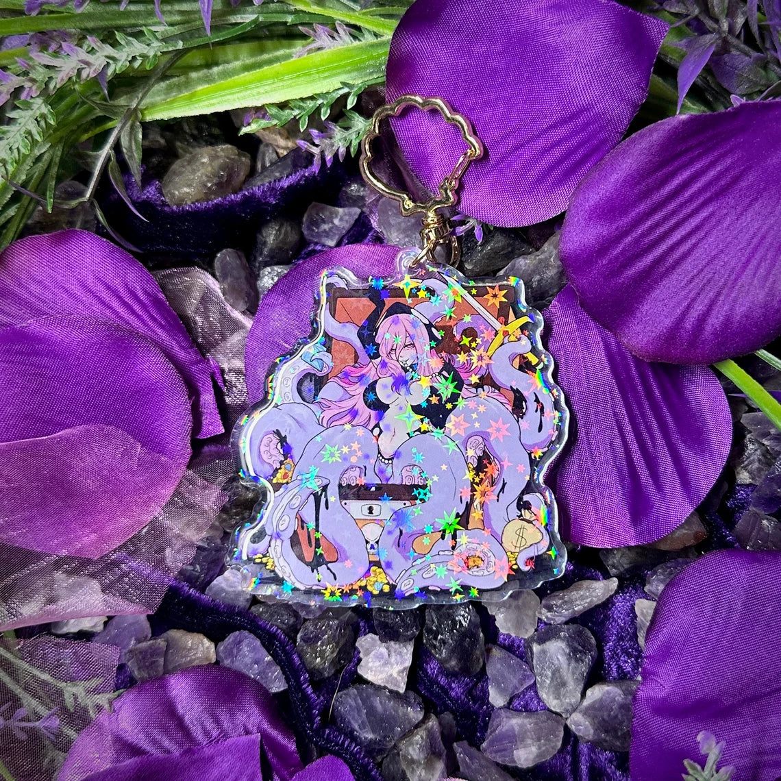 Chesty Treasure Holographic Charm