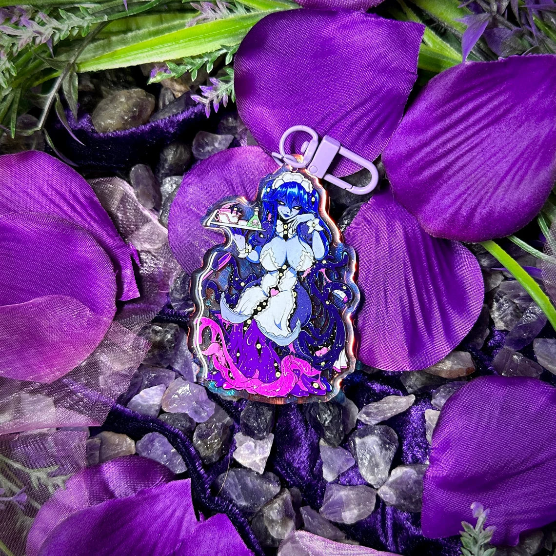 Tentacle Tease Glitter Acrylic Charm