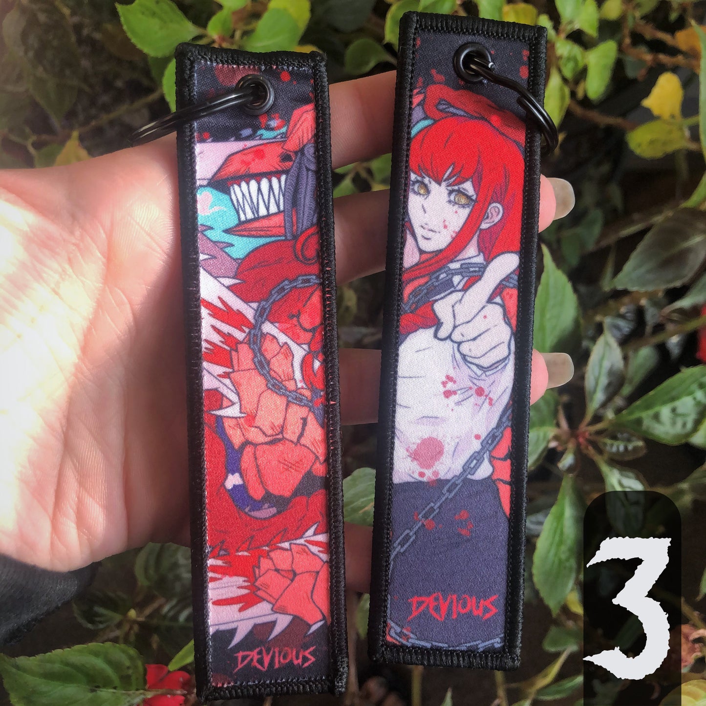 Devil Waifu Fabric Keychains