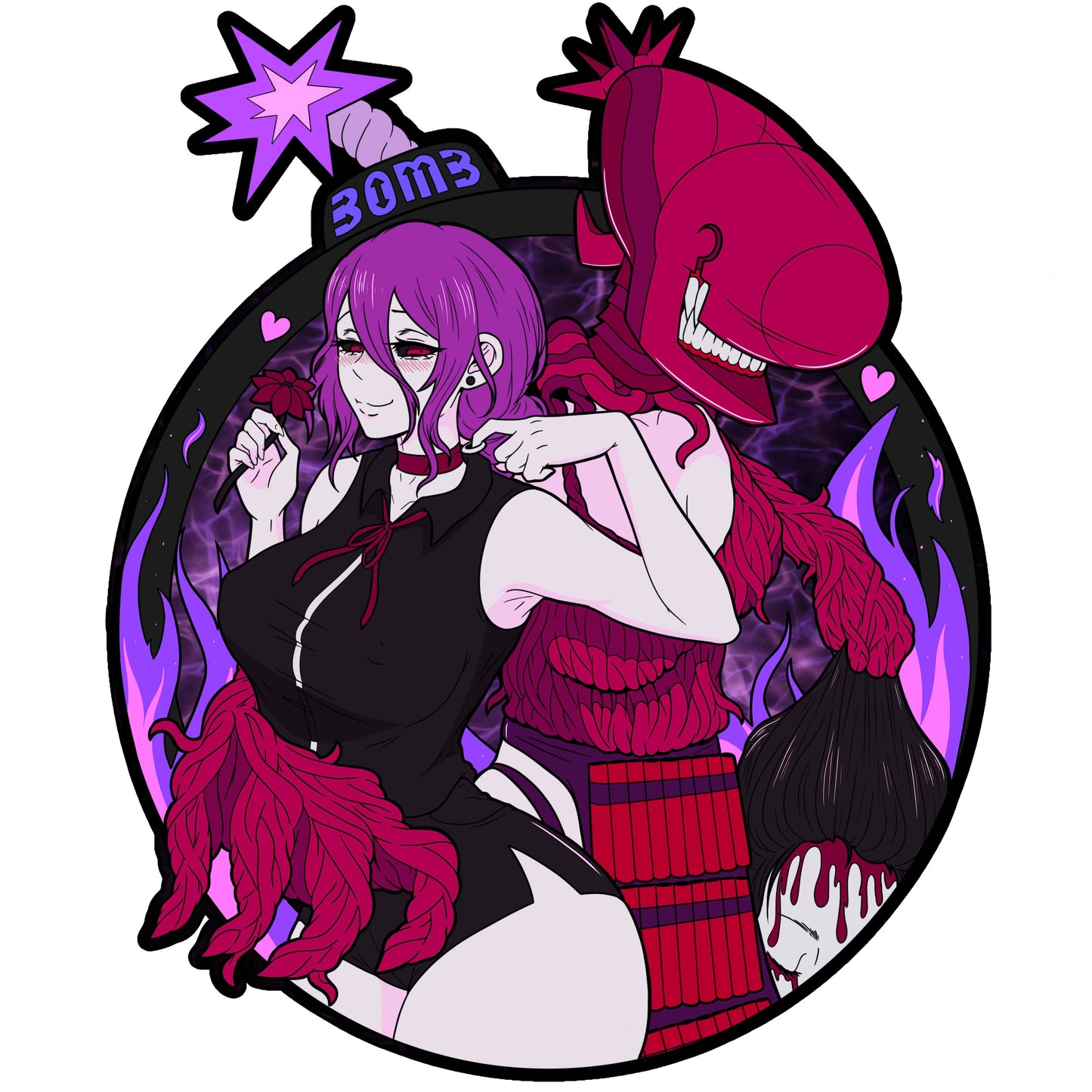 Blushing Bombshell Sticker