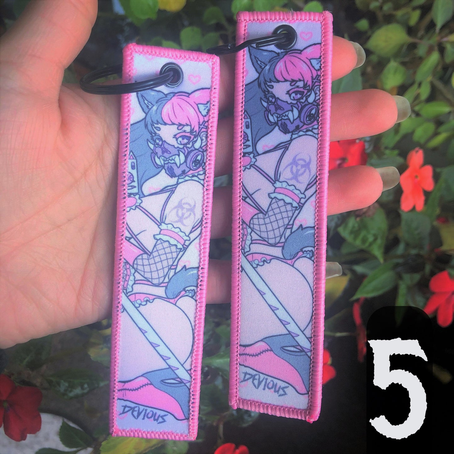 Kawai Samurai Fabric Keychain