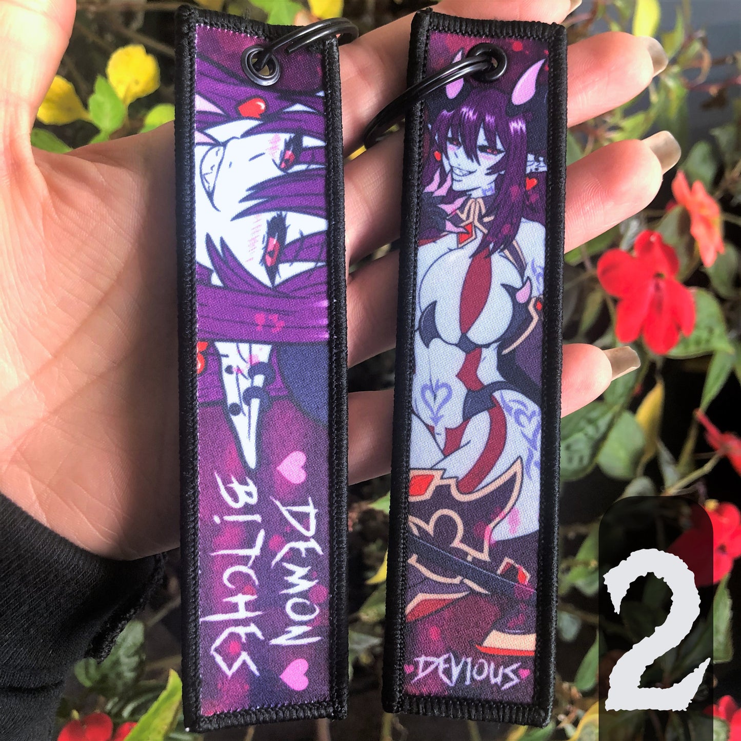 Demon Btches Fabric Keychain