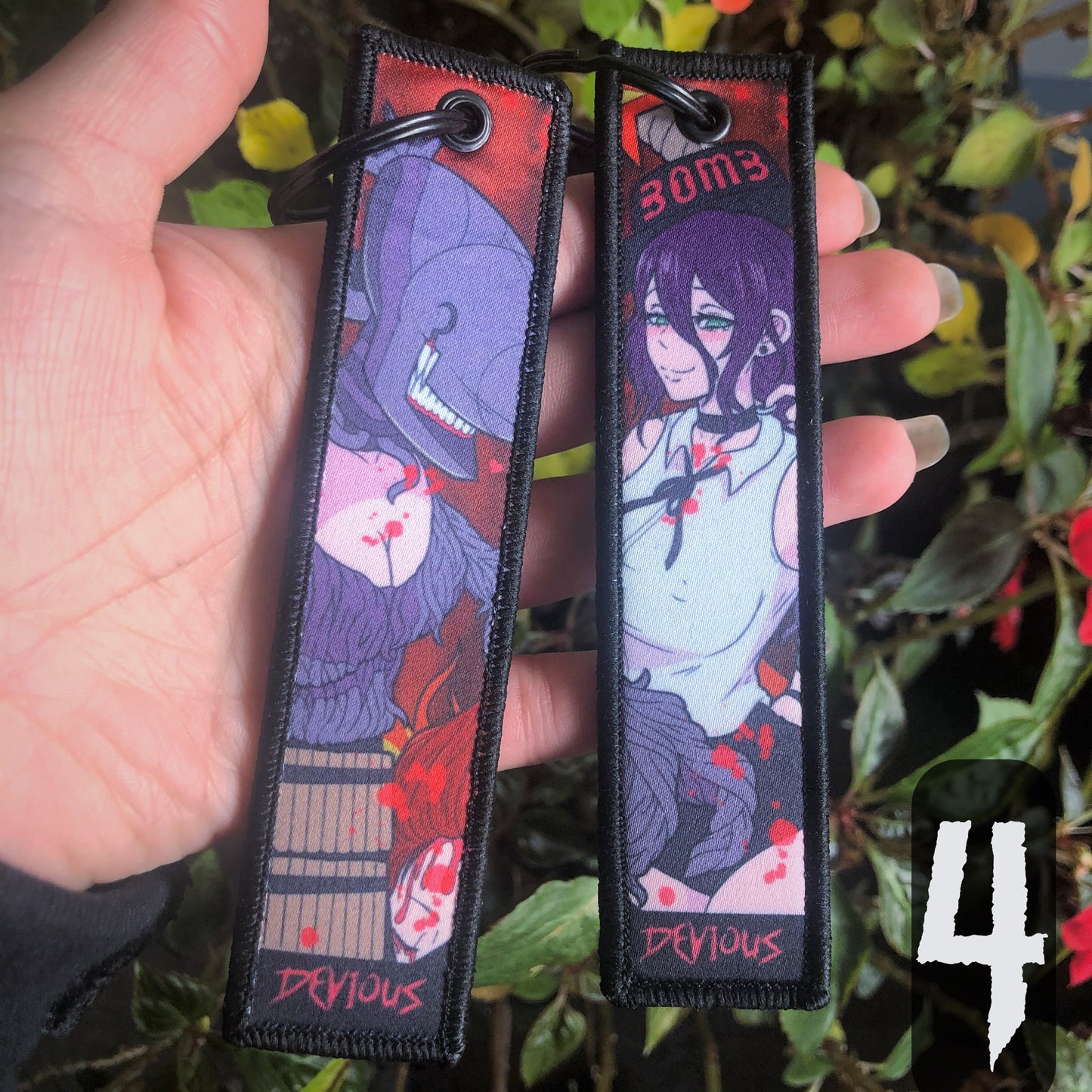 Devil Waifu Fabric Keychains