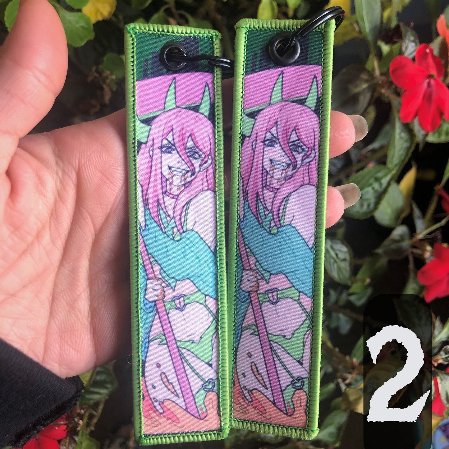 Devil Waifu Fabric Keychains