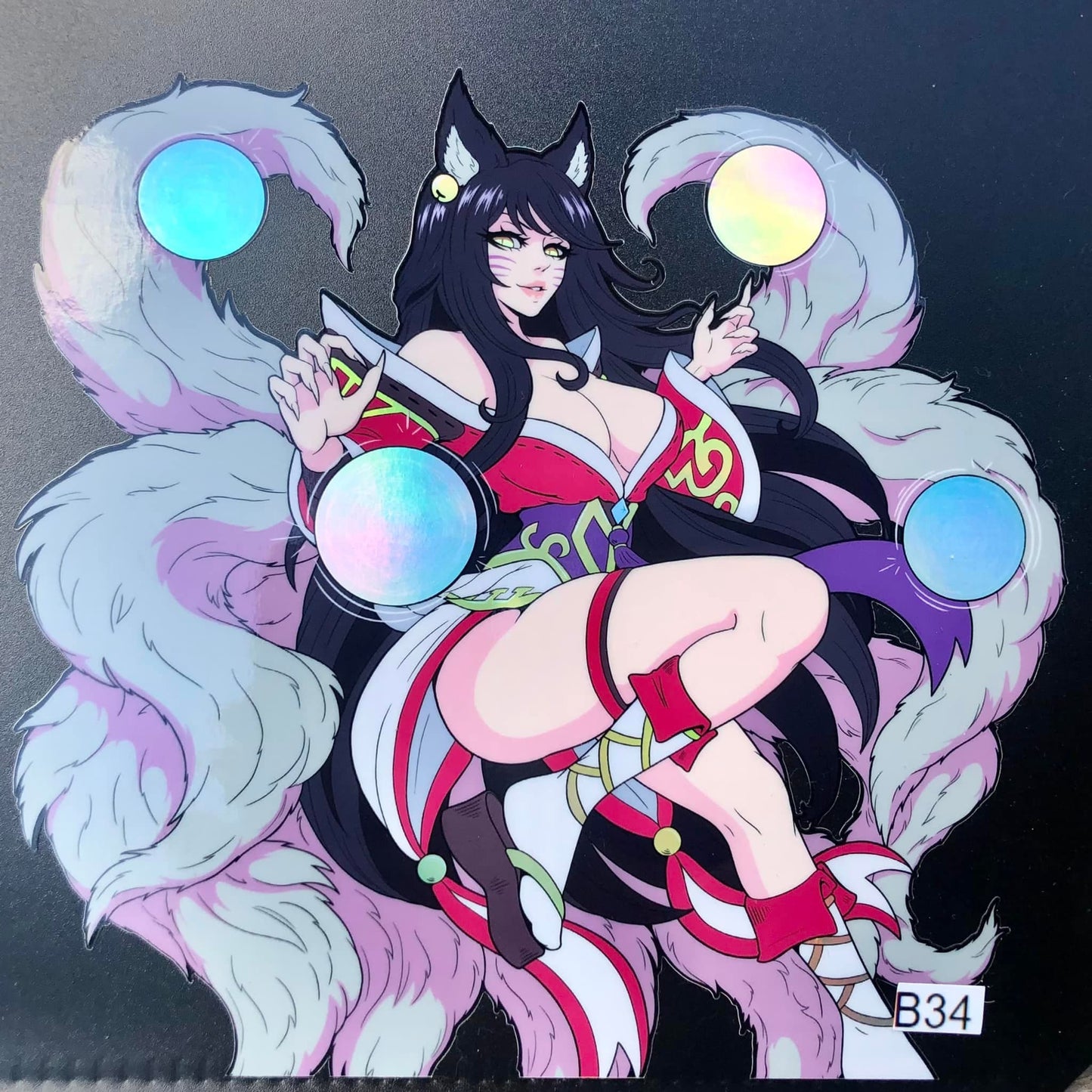 Fox Fire 6.5’’ Car Sticker Holographic