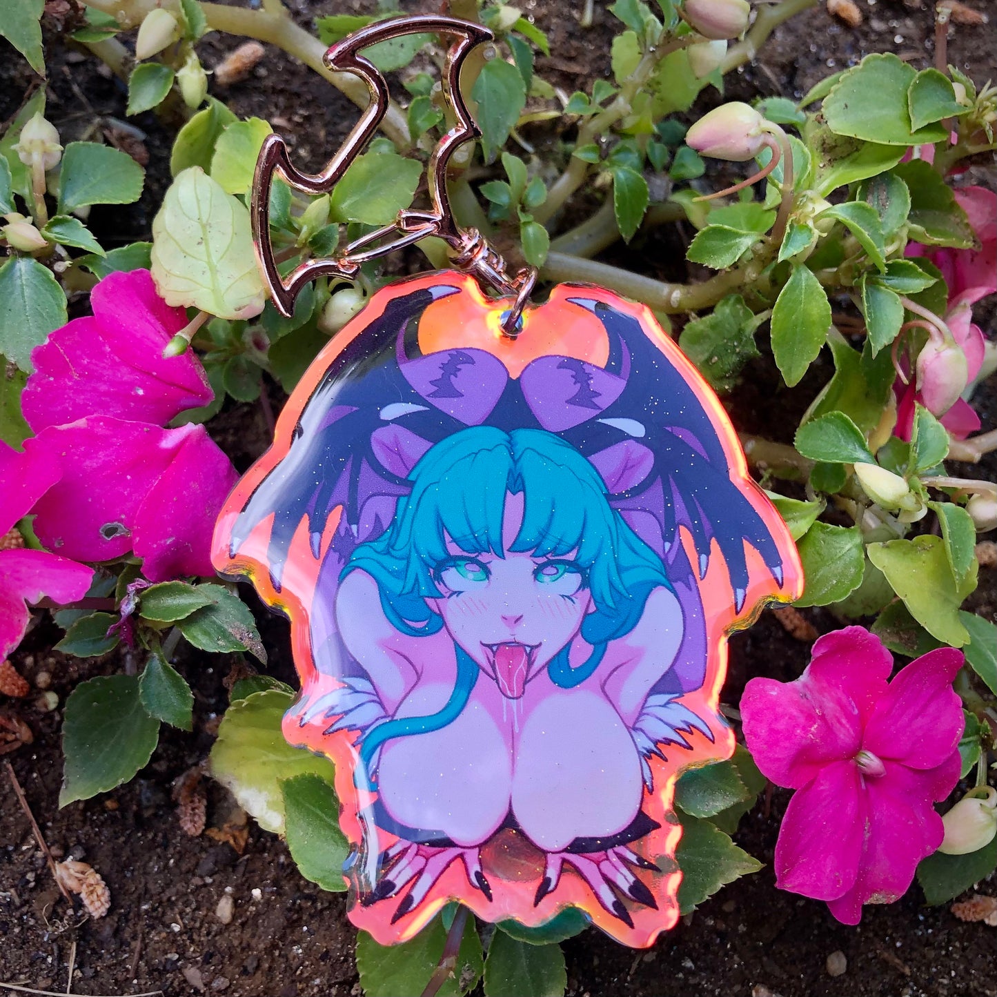 More Again Rainbow Acrylic Glitter Charm