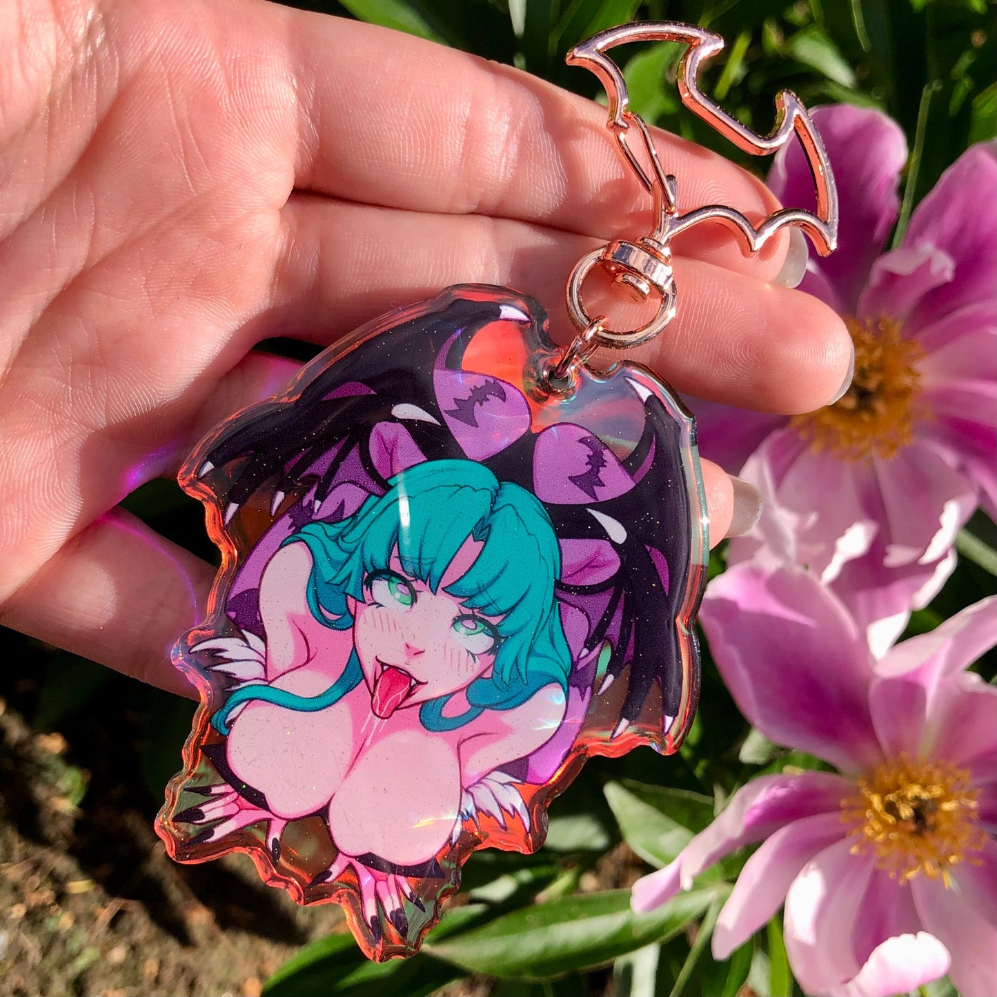 More Again Rainbow Acrylic Glitter Charm