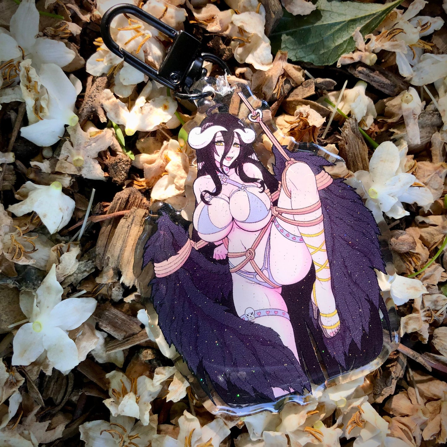 Submissive Servant Glitter Acrylic Charm