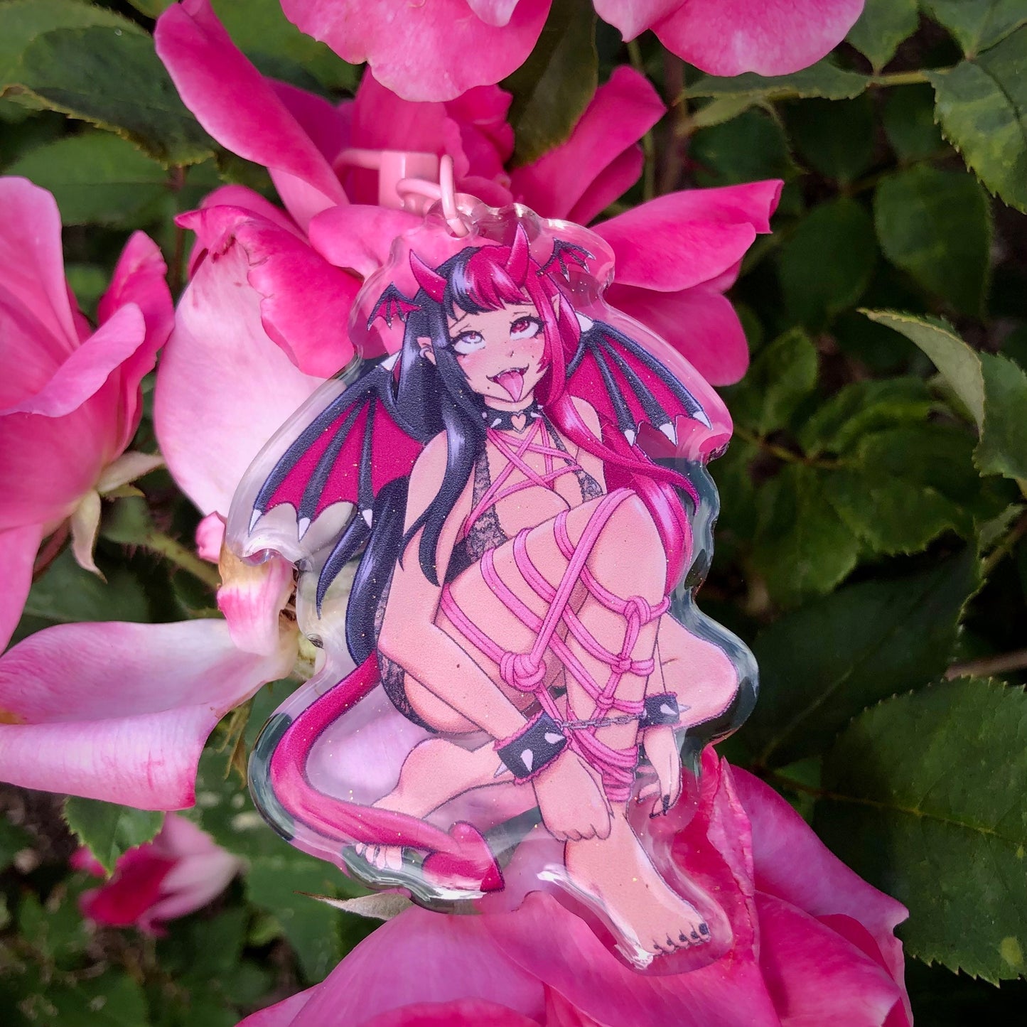 Shibari Succubus Glitter Acrylic Charm