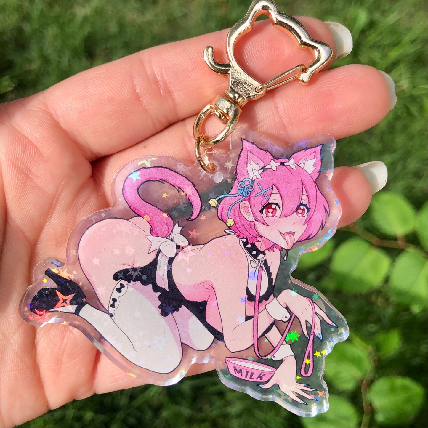 Smitten Kitten Acrylic Holographic Charm