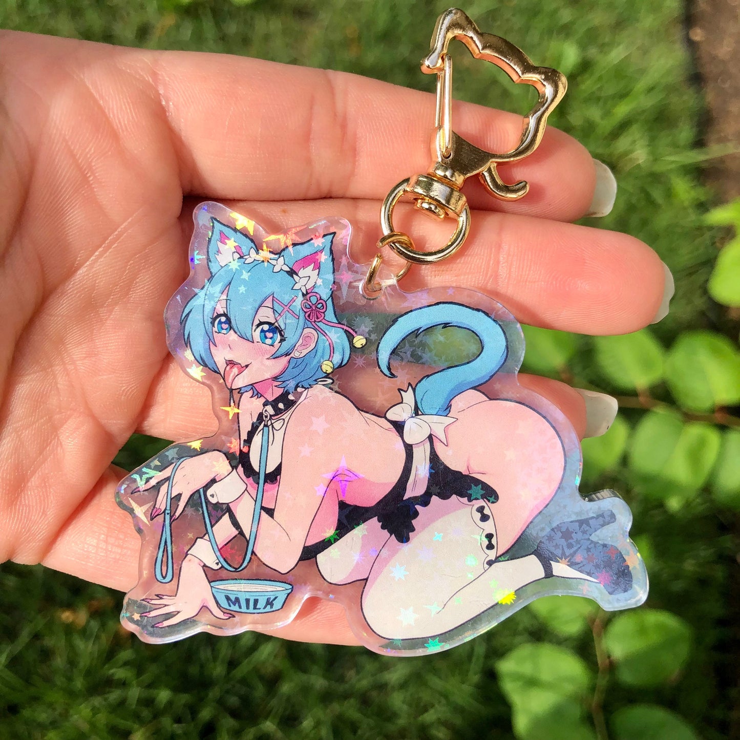 Smitten Kitten Acrylic Holographic Charm