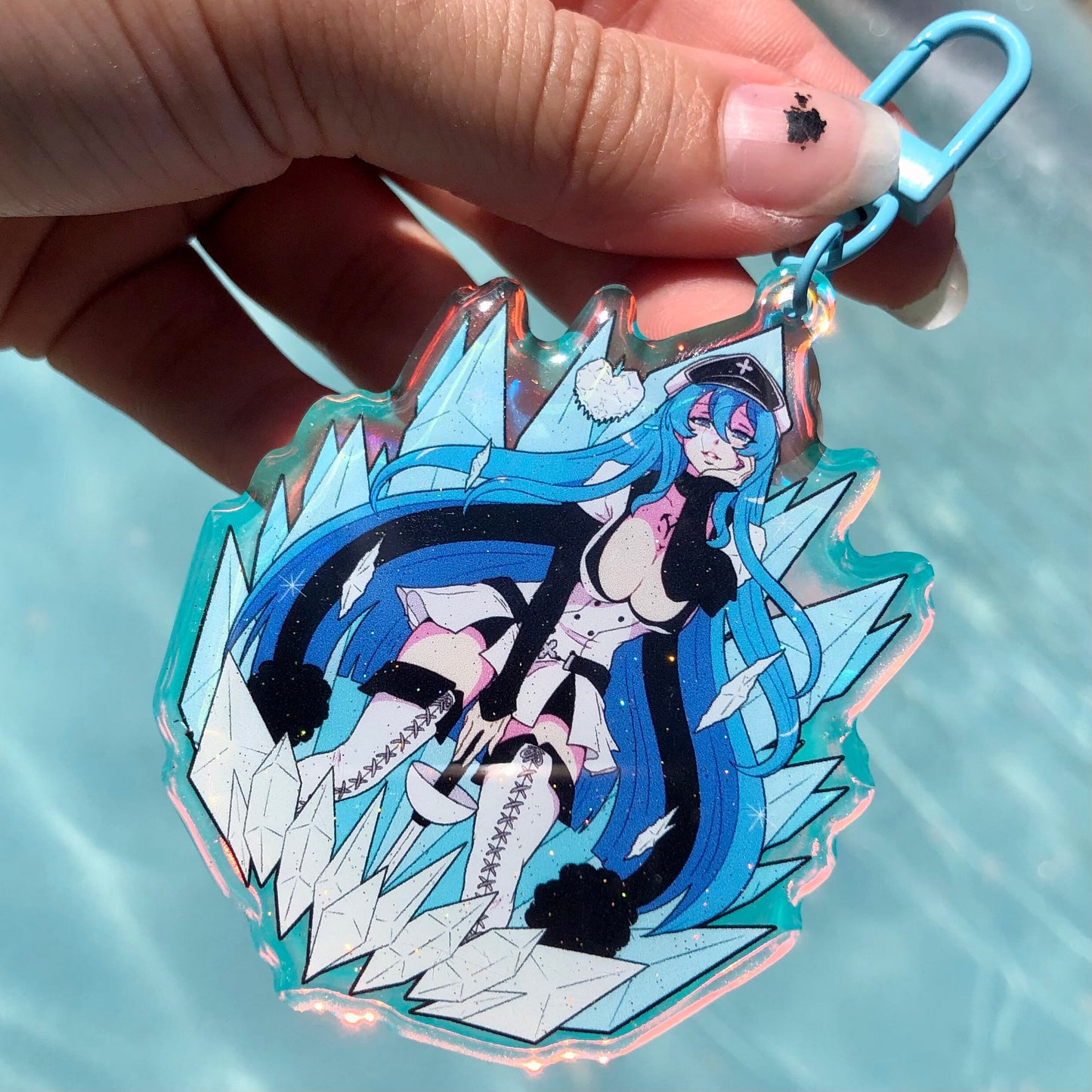 Cold Cutie Rainbow Acrylic Glitter Charm