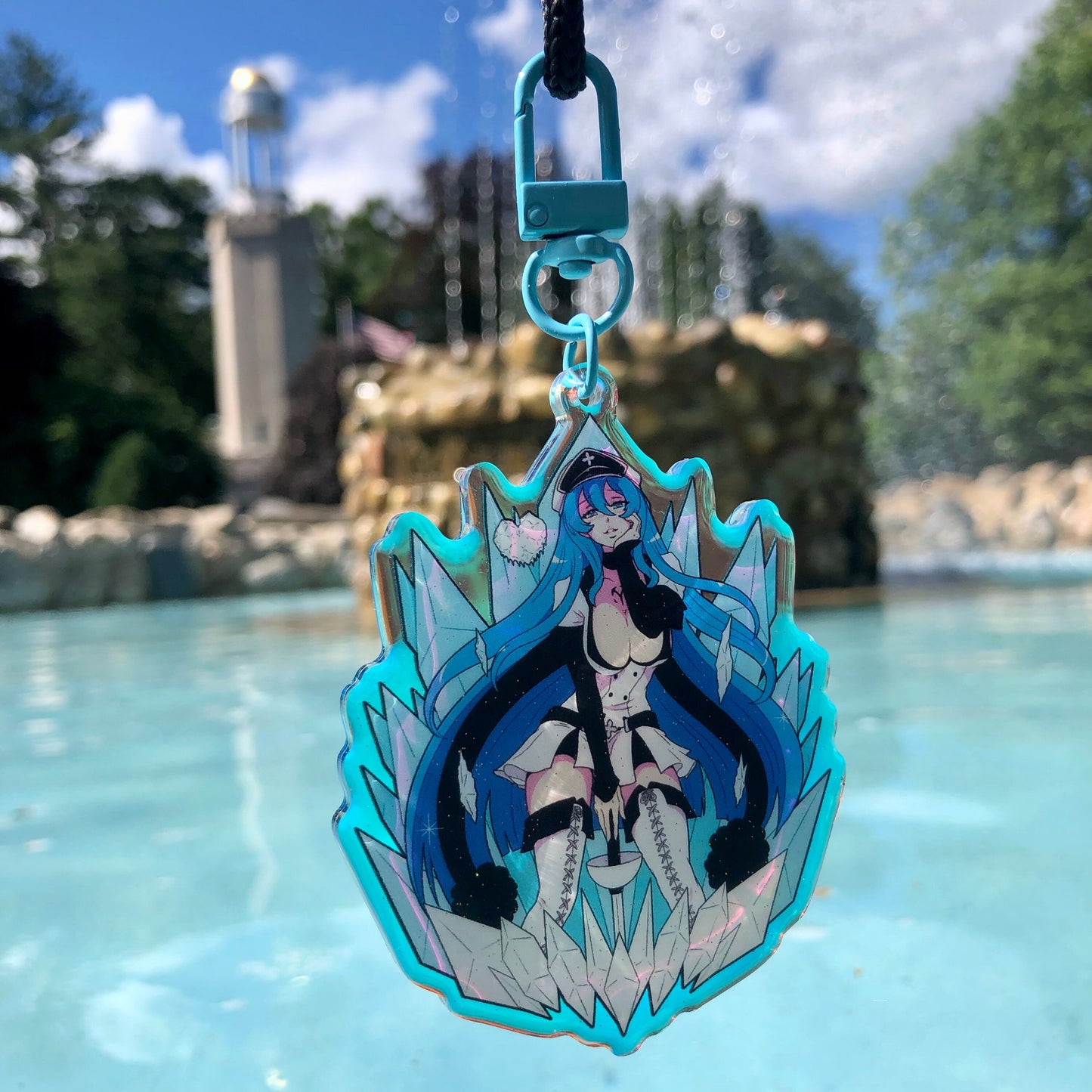 Cold Cutie Rainbow Acrylic Glitter Charm