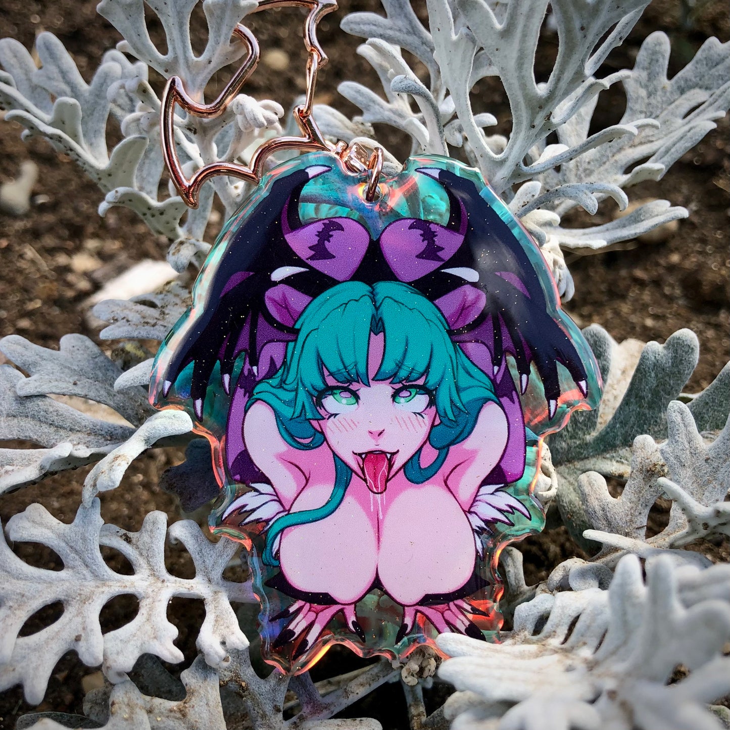 More Again Rainbow Acrylic Glitter Charm