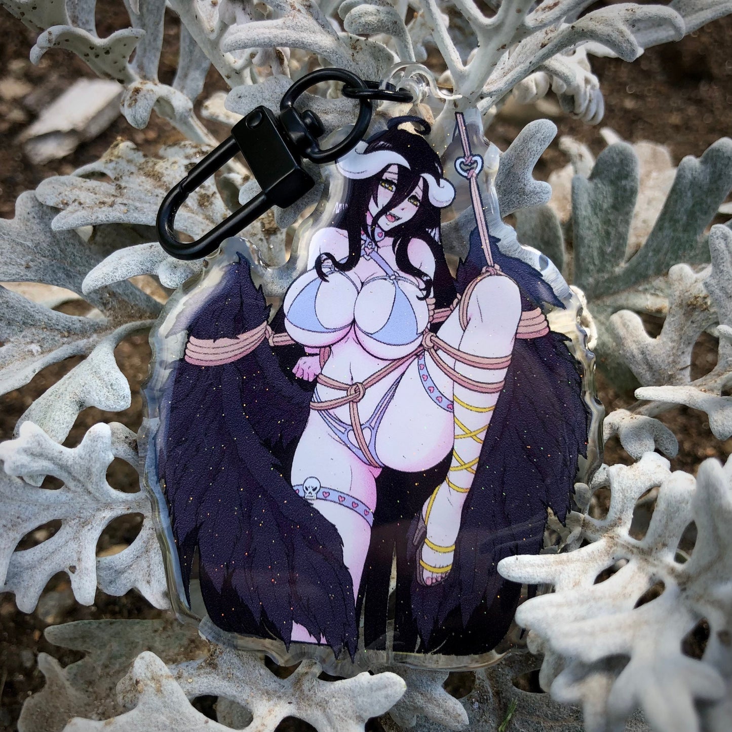 Submissive Servant Glitter Acrylic Charm