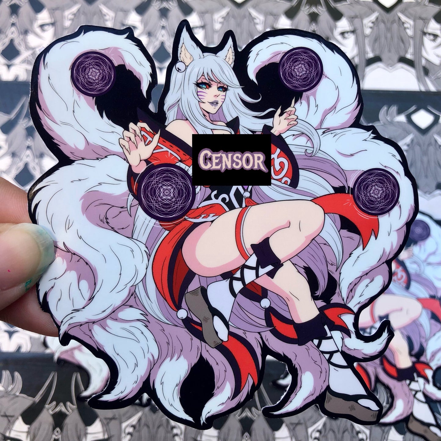 Fox Fire Vinyl Sticker NSFW