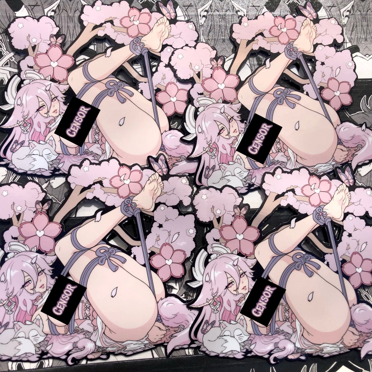 Knotty Kitsune Vinyl Sticker NSFW