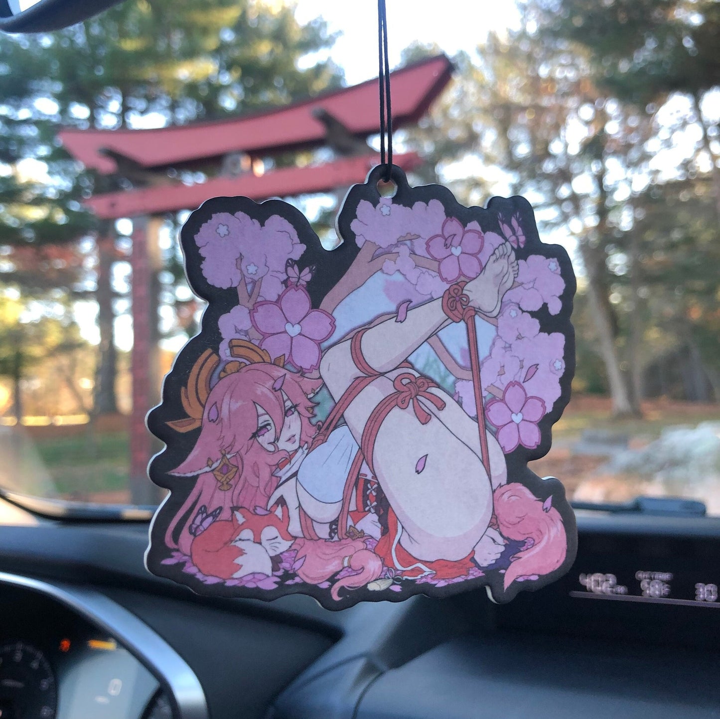 Sakura Kitsune Anime Air Freshener