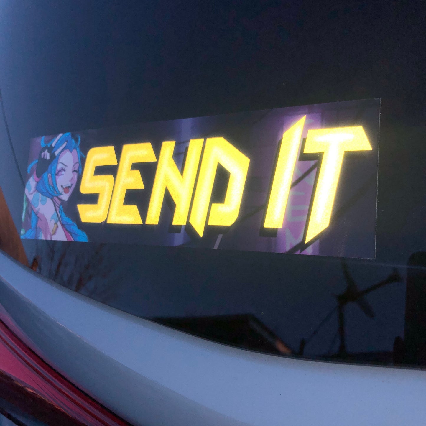 Send It Reflective Bumper Sticker
