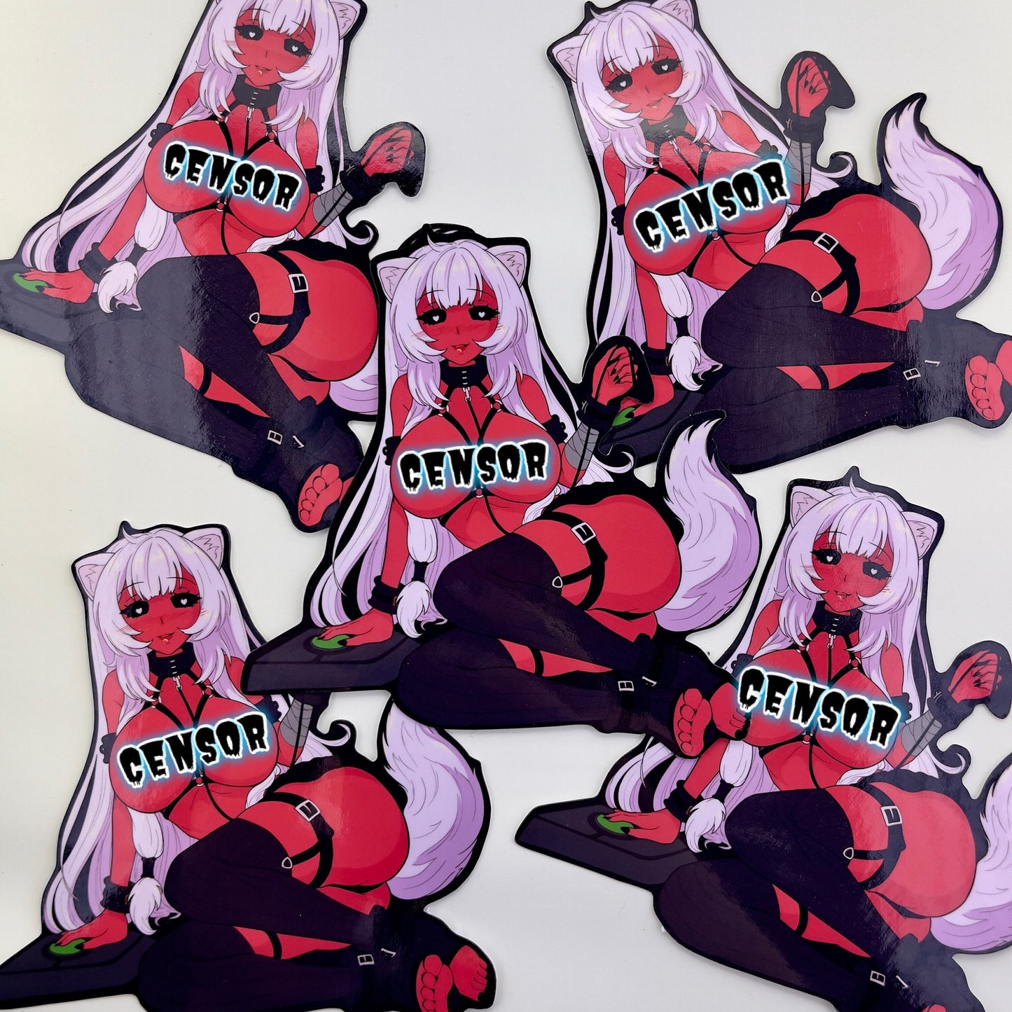 Teasing Tanuki NSFW Vinyl Sticker