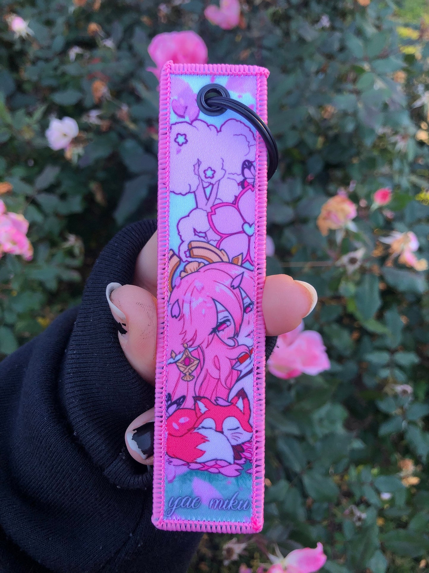 Knotty Kitsune Fabric Keychain