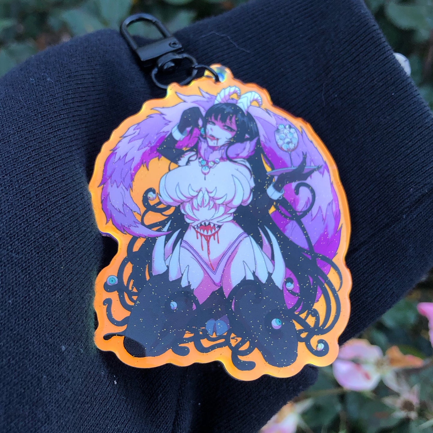 Succubus Sister Rainbow Acrylic Glitter Charm