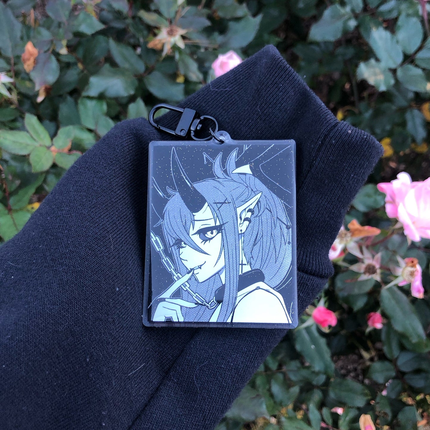 Devious Acrylic Glitter Charm