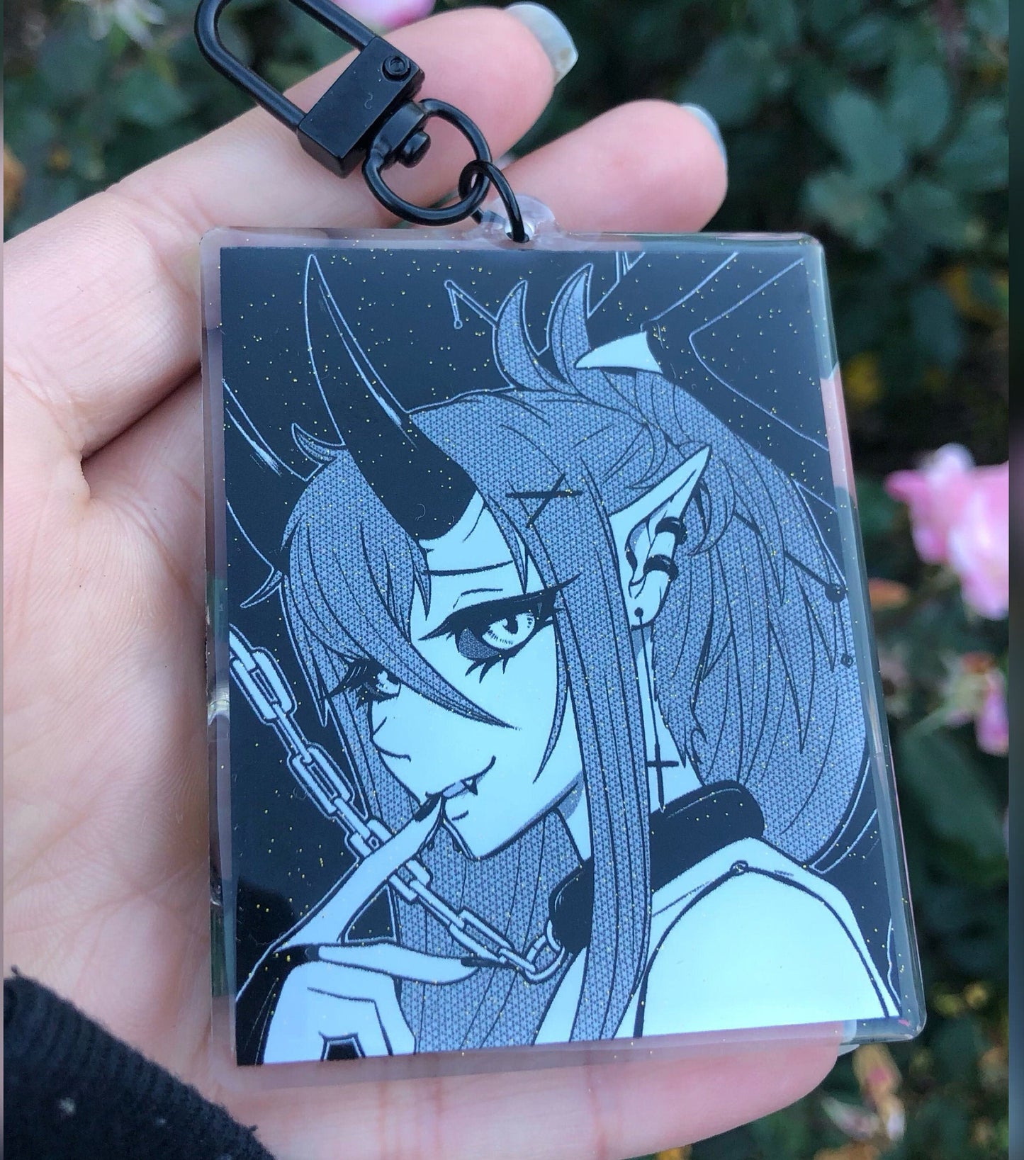 Devious Acrylic Glitter Charm