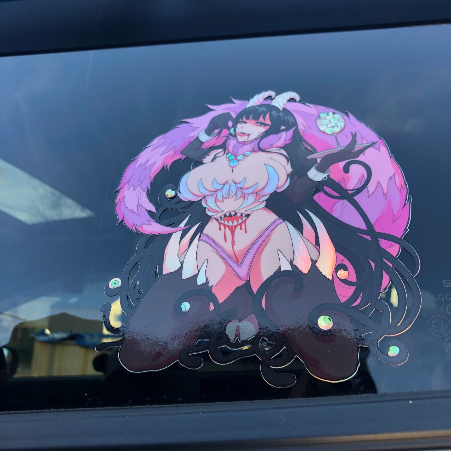 Succubus Sister Car Sticker Holographic