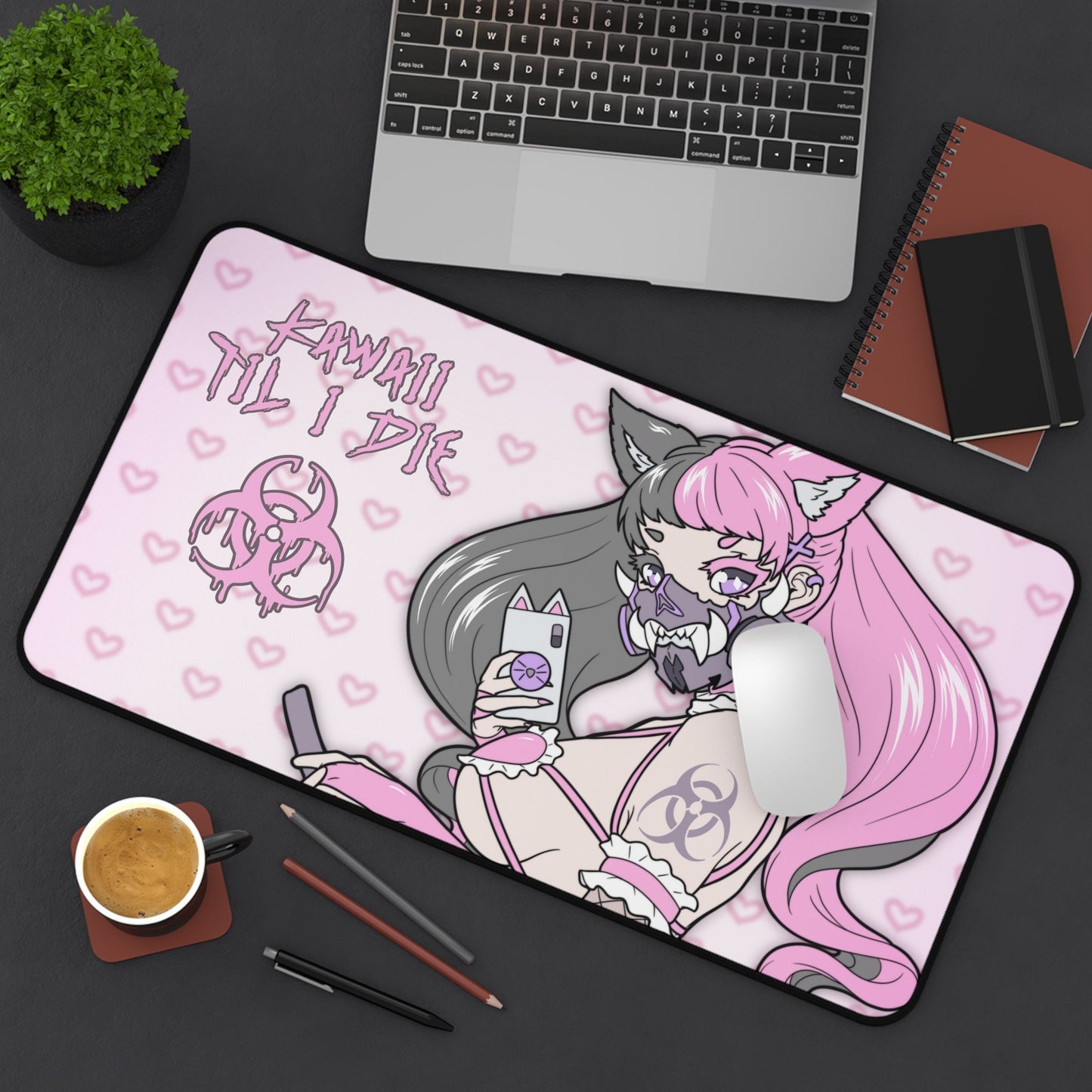 Kawai Til I Die XL Desk Mat