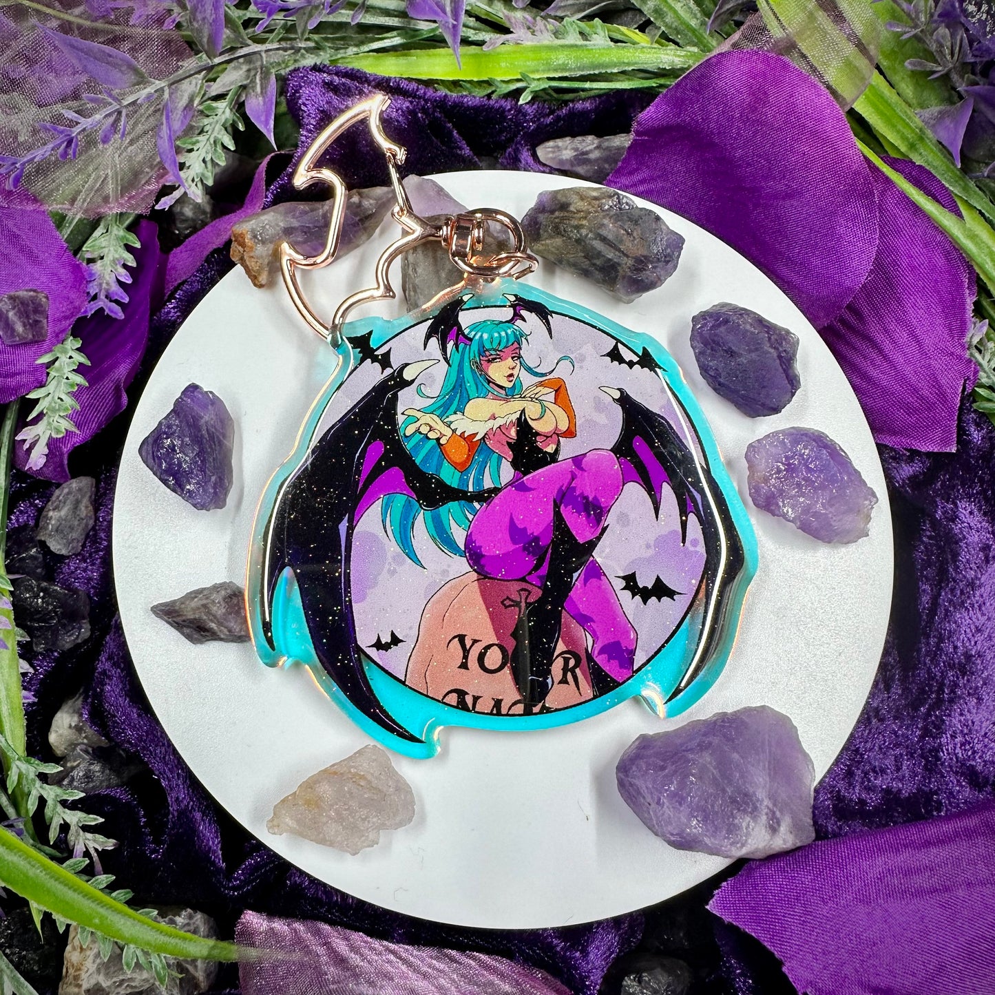 Midnight Mori Glitter Rainbow Charm