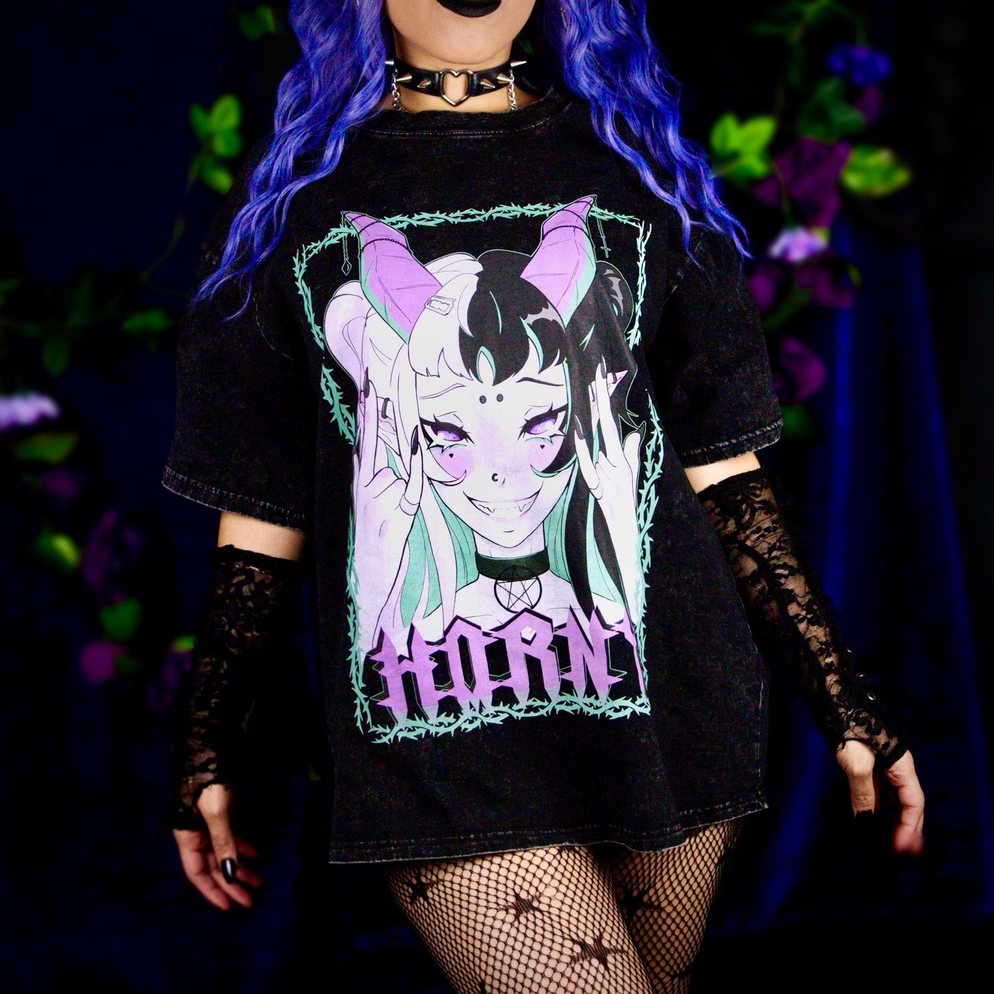 Horny Distressed Oversized T-Shirt