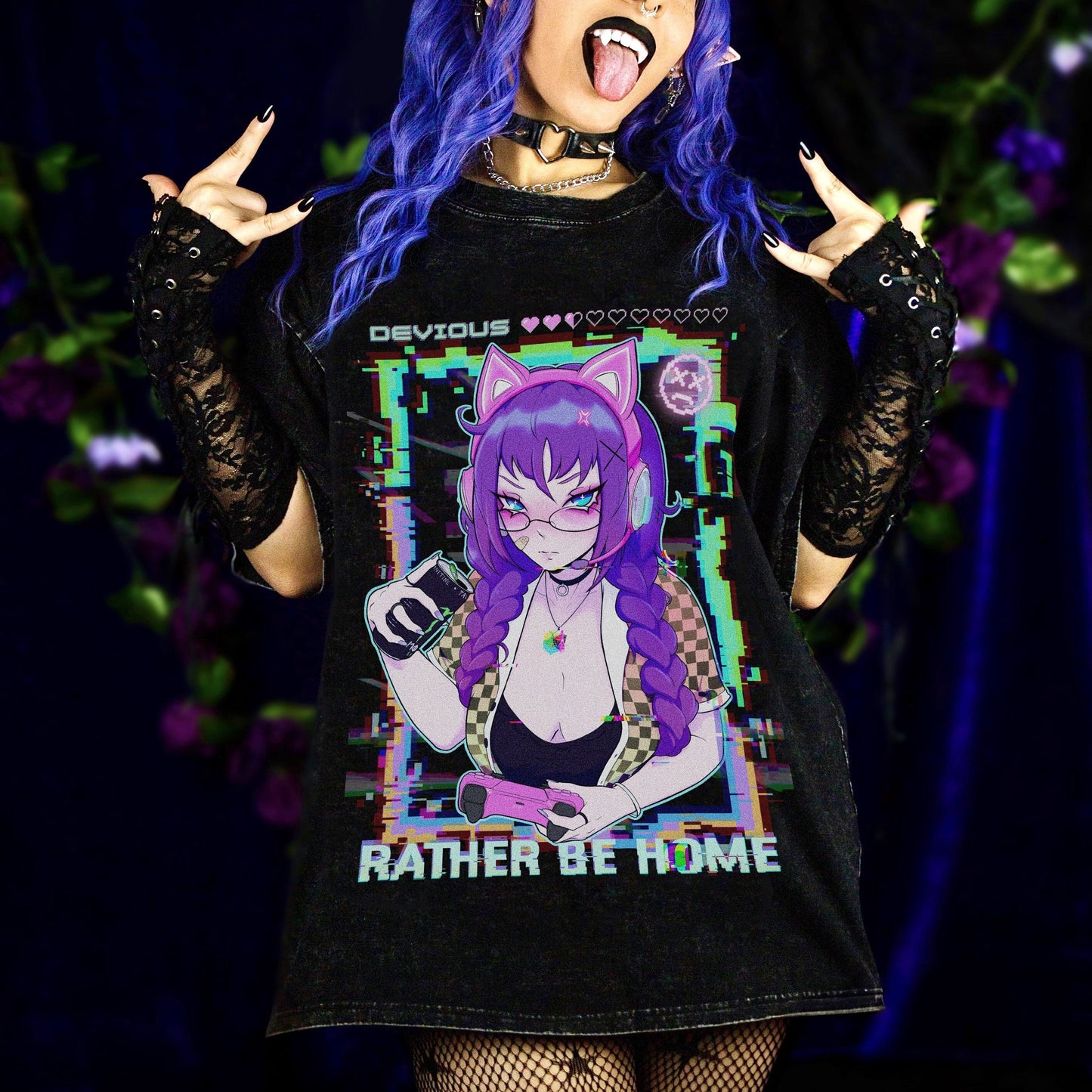 Rather Be Home Oversized Distressed T-Shirt